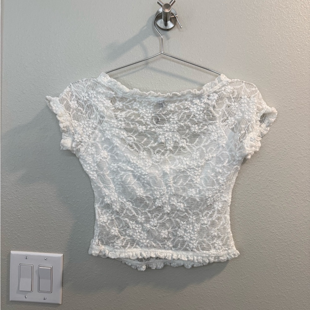 Motel Rocks Rufte Ivory Lace Top - Picture 5 of 5